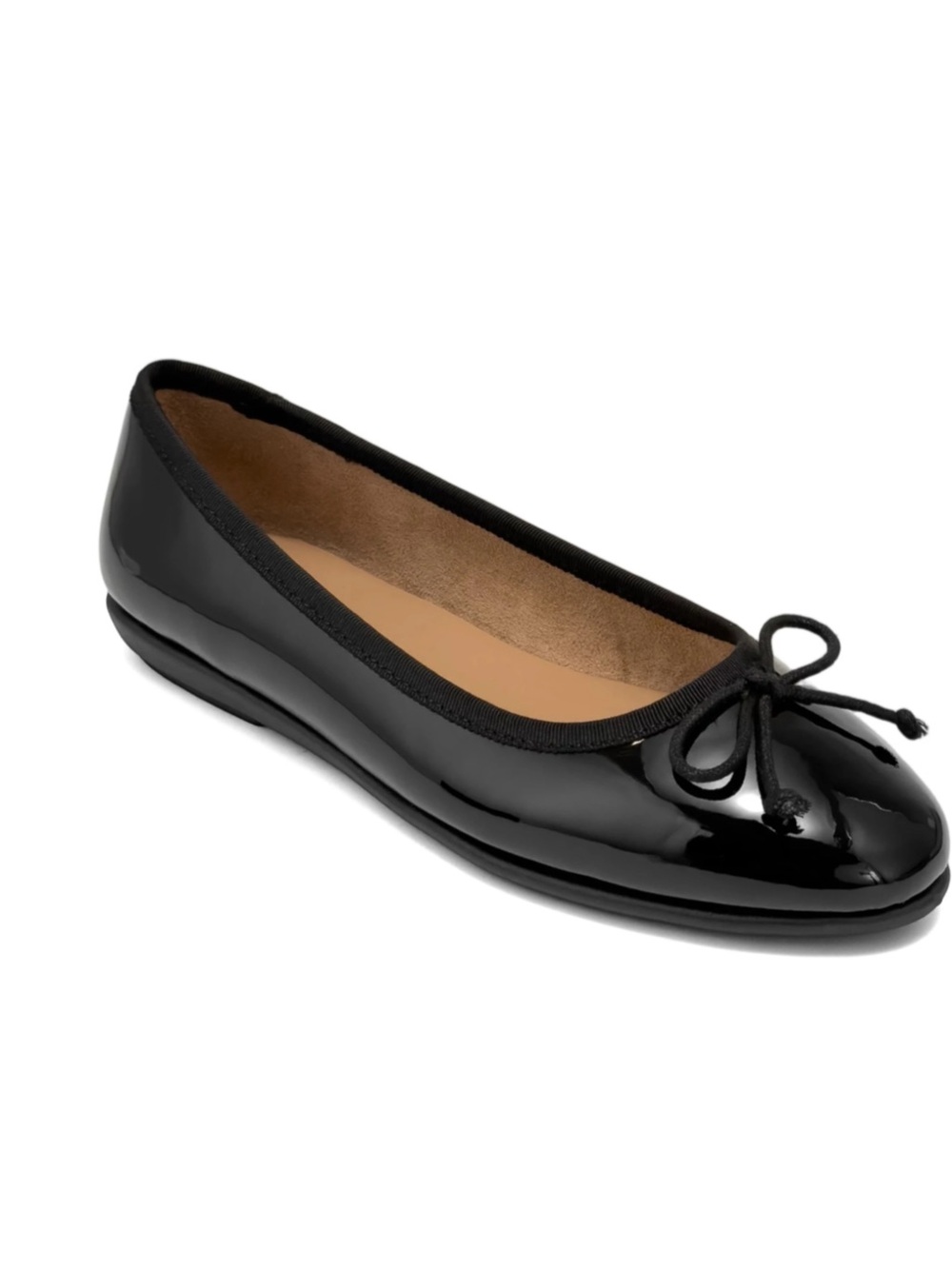 Aerosoles Women’s Homebet Slip-On Ballet Flats Black Patent Size 7.5 NEW No Box